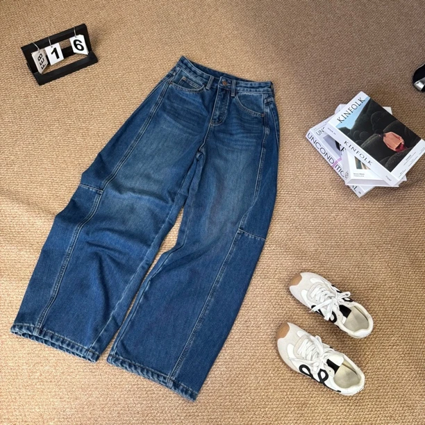 qgg女装秋冬新品植绒牛仔裤弯刀裤 66036