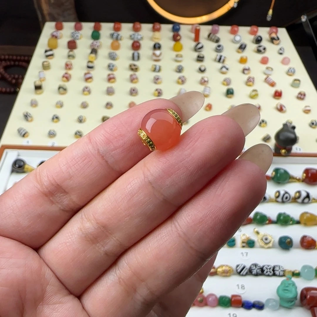 玛瑙/玉髓未镶嵌单珠顶珠腰珠配饰配珠搭配