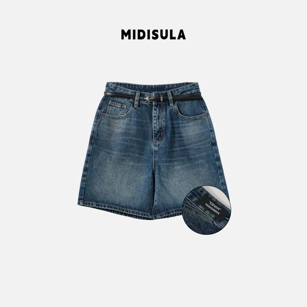 MDSL·新款南油时尚黑标牛仔经典百搭水洗直筒纯欲慵懒风女装#1296