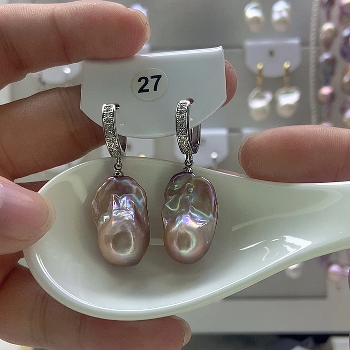 l***雅淡水珍珠银S925镶嵌颈饰27