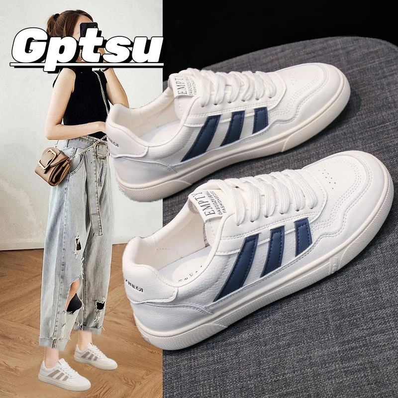 GPTSu网红爆款小白鞋女春季新款平底休闲百搭薄款学生运动板鞋女