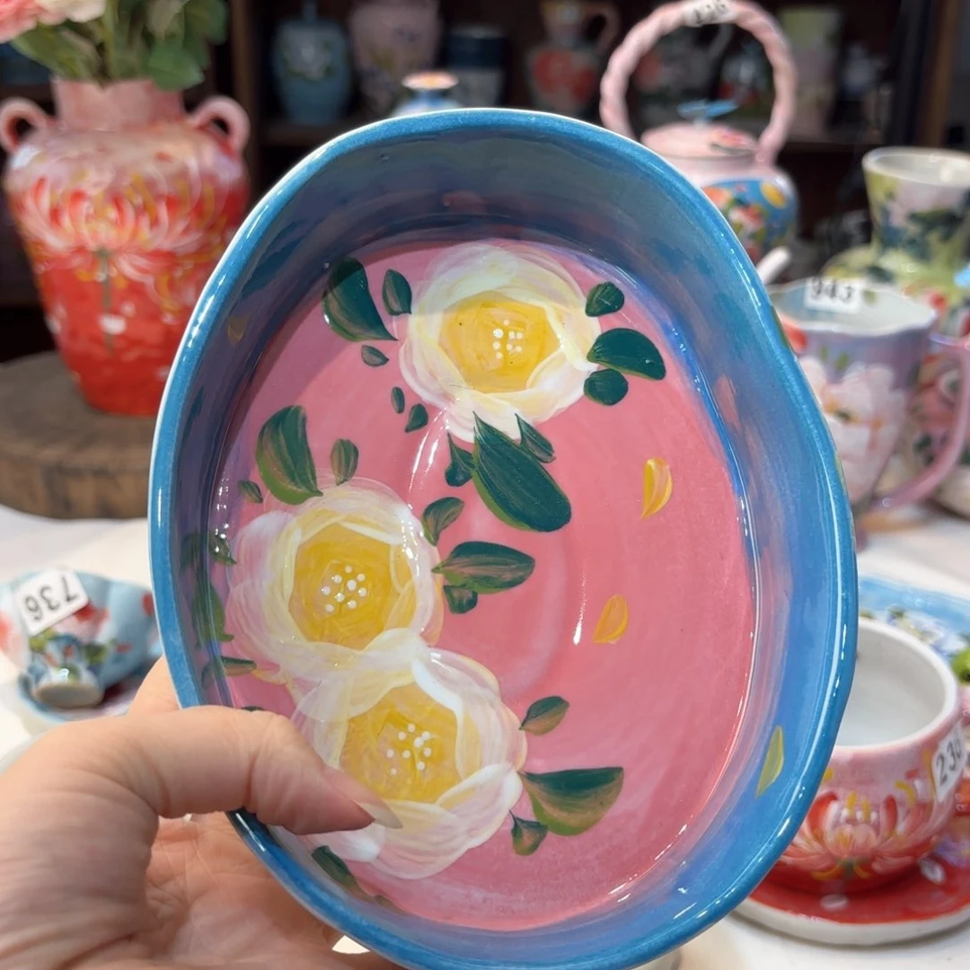 景德镇手绘高温釉下彩陶瓷茶具