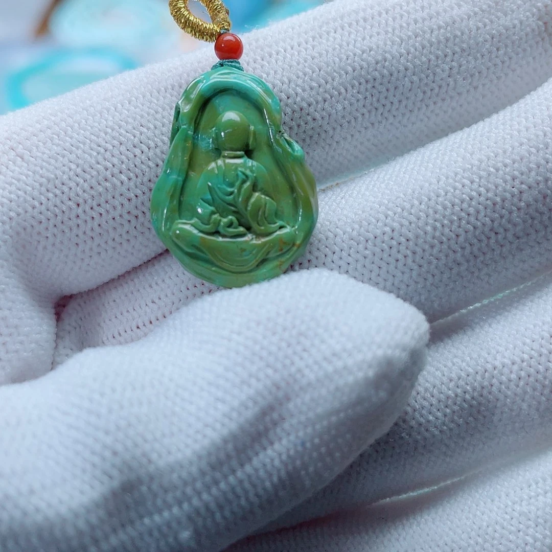 珠***坊绿松石未镶嵌珠宝半成品