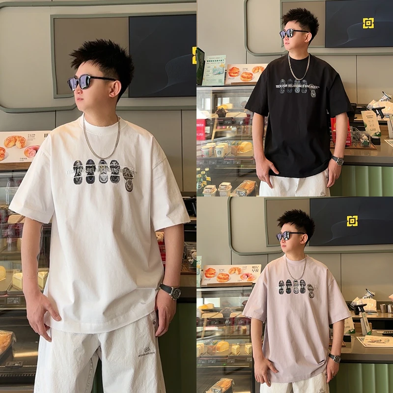 LKT.NINE潮牌重磅短袖T恤男女宽松上衣春夏季情侣装美式半袖87190