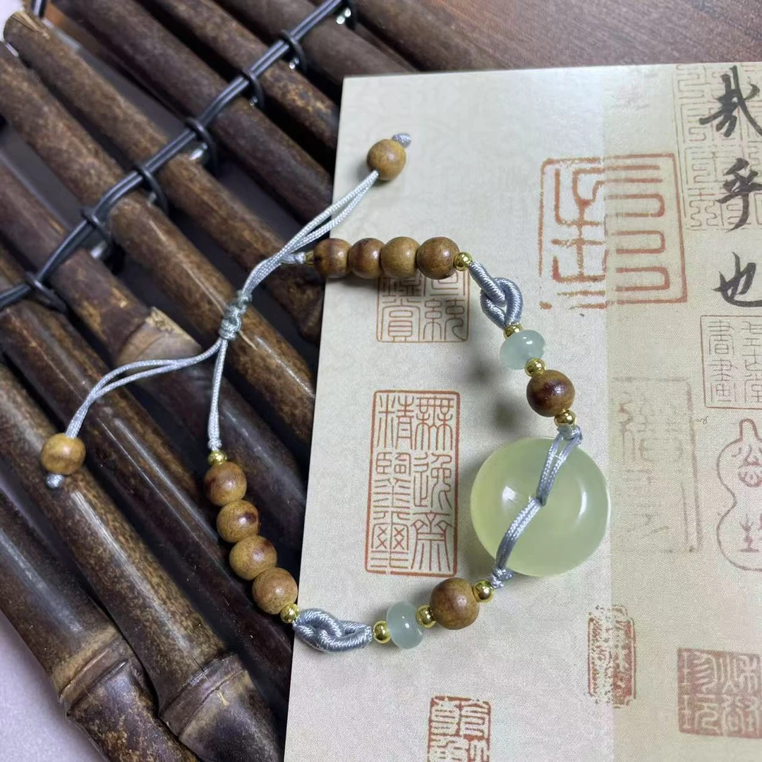 岫玉高冰平安扣手链多样性发货其中发一