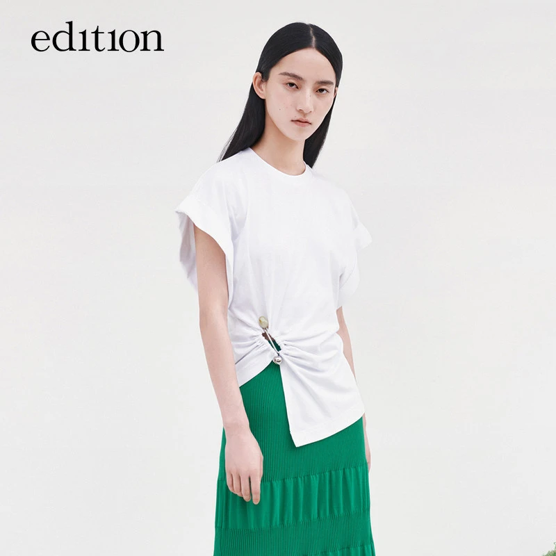 【金拐子专属】edition宽袖时装T恤设计感金属扣短袖#EBB2TEE008