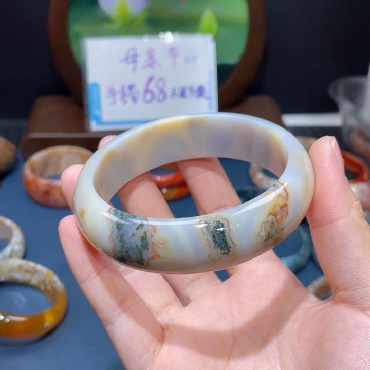 【闪购商品】玛瑙/玉髓手镯未镶嵌怎*初66