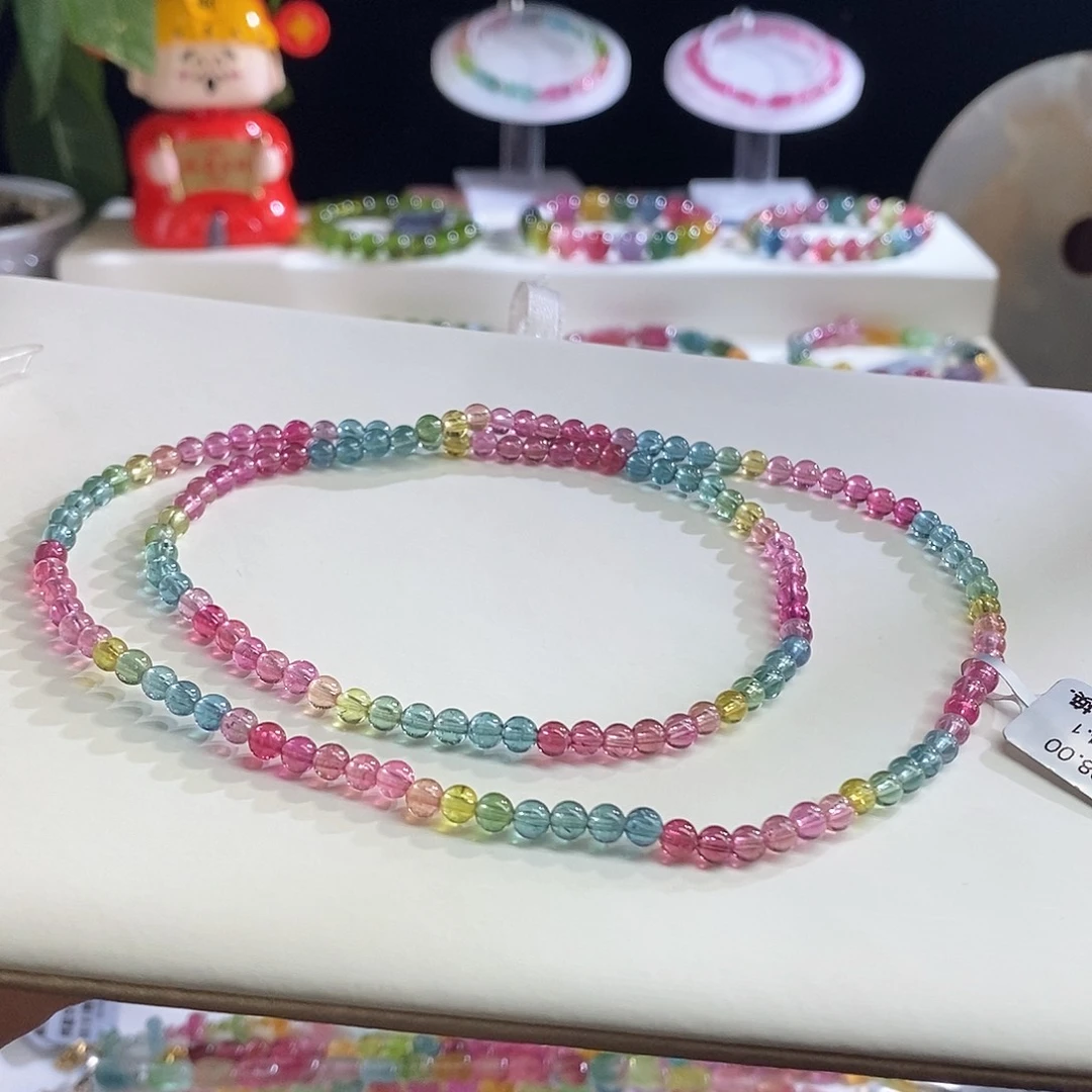 未镶嵌手链碧玺荧光三圈