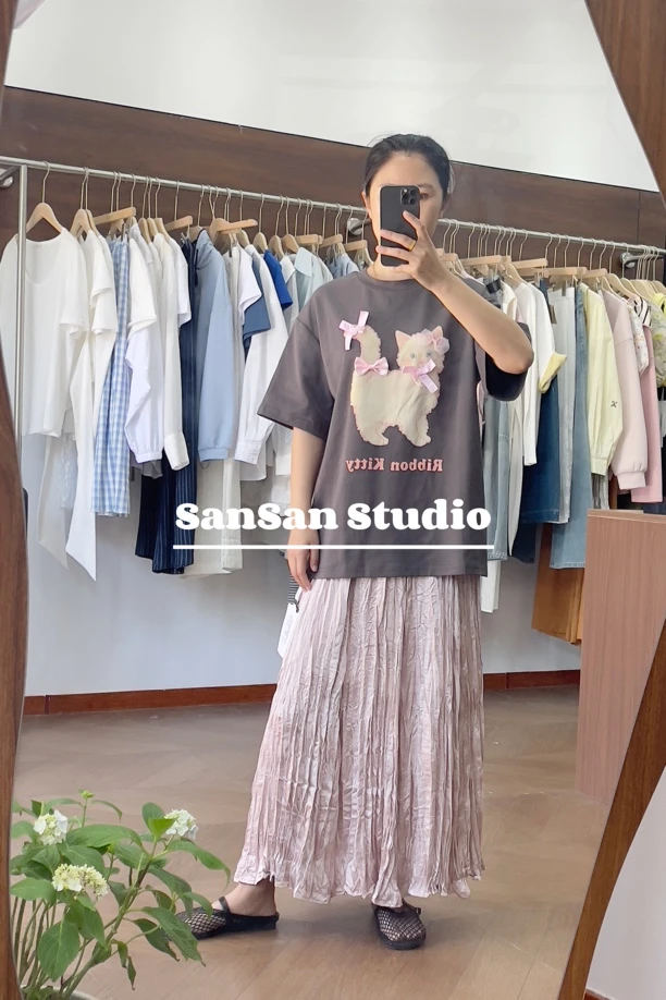 SanSan家  净版百褶裙88501