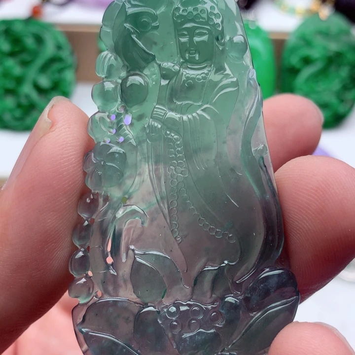 翡翠未镶嵌吊坠(不含链)