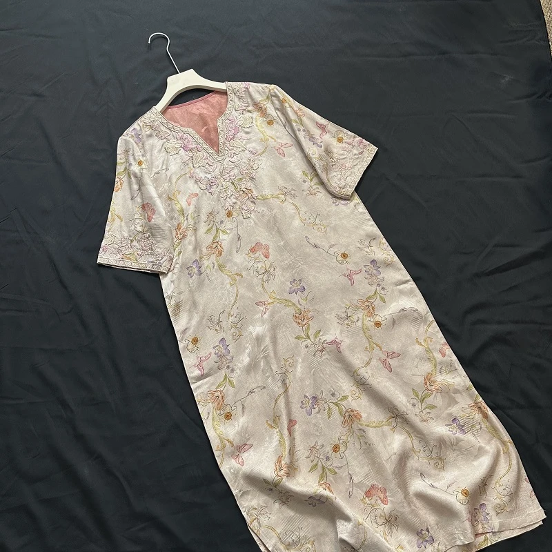 新中式国风气质时尚宽松连衣裙2445