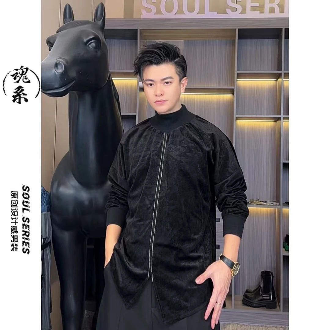 [魂系]秋冬加绒加厚卫衣设计感明线设计暗黑风2527+267