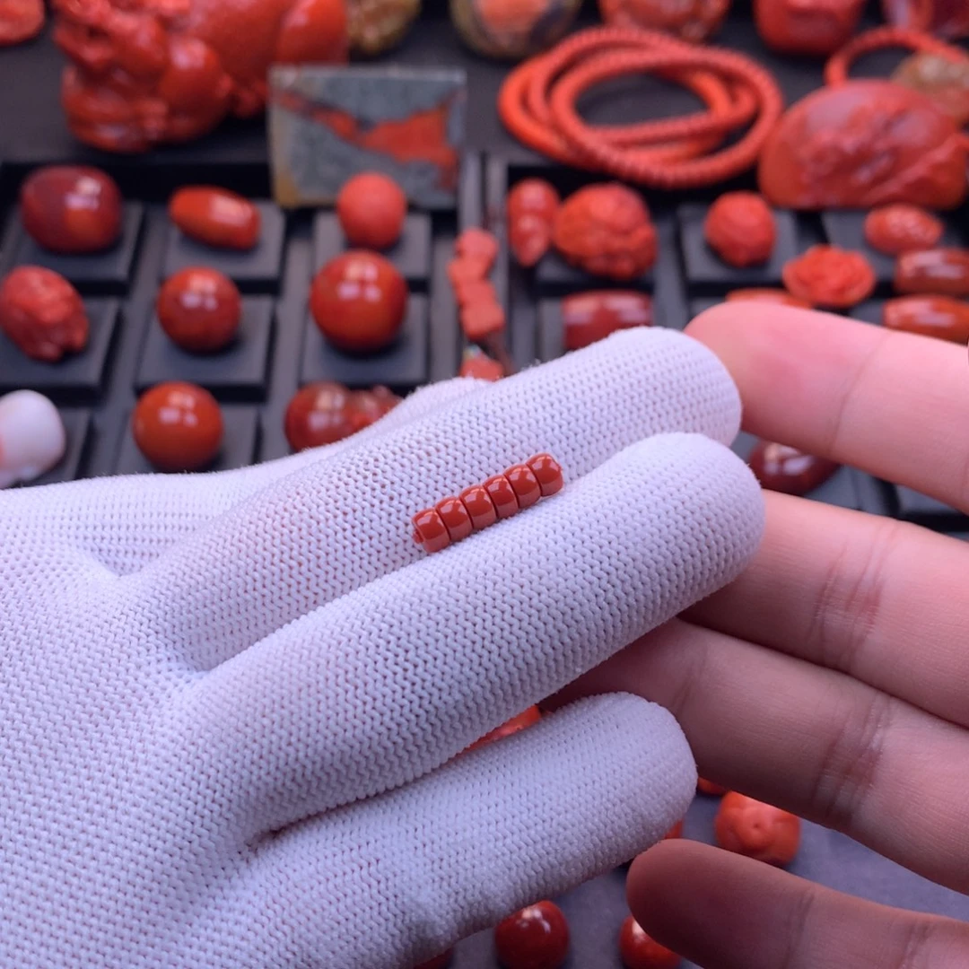 南红玛瑙未镶嵌川料原矿满色满肉精工隔片5mm（3mm