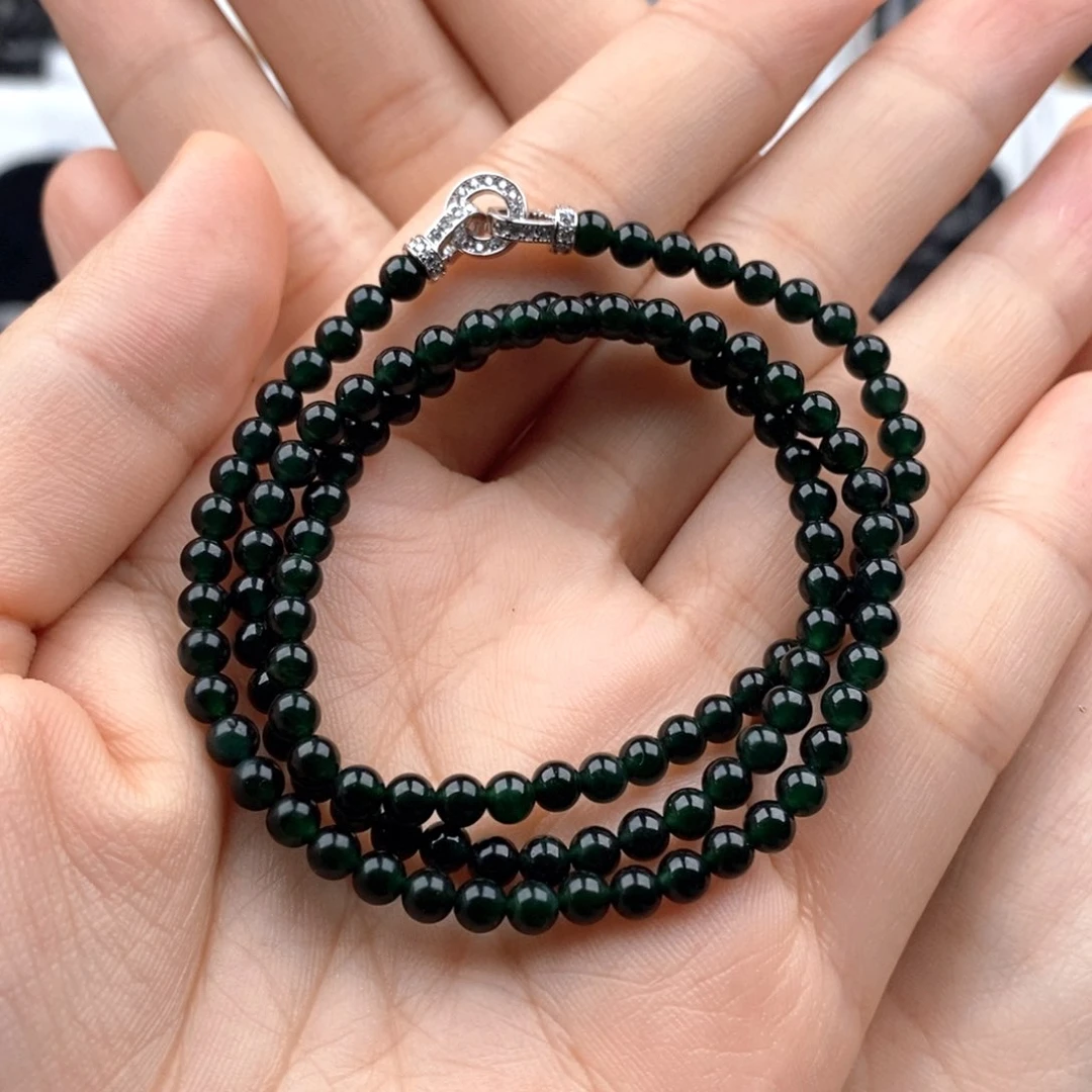 颈饰未镶嵌翡翠珠串