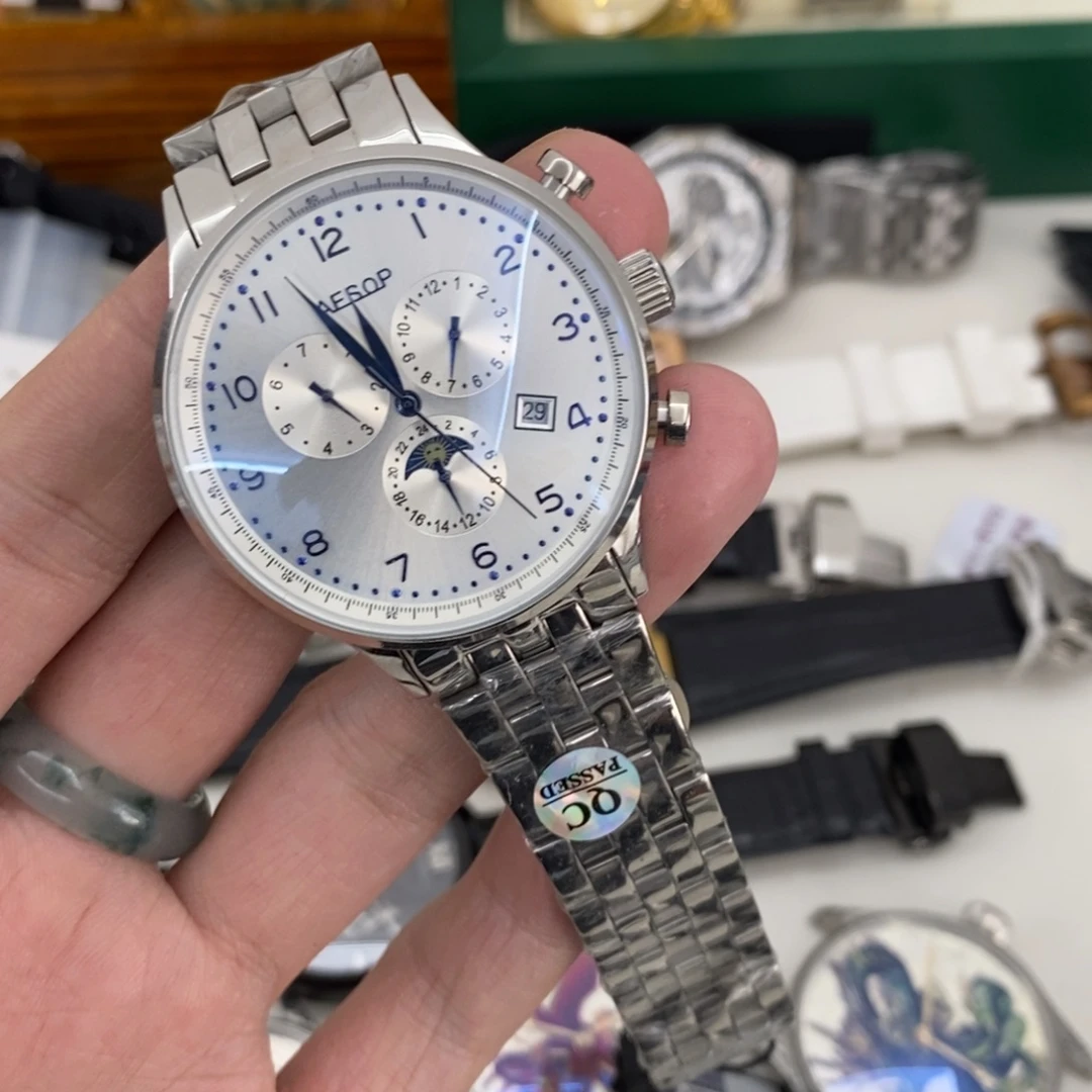 帆布精钢镀金精钢Springdrive机芯伊索三眼