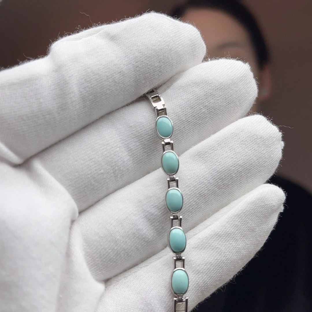 绿松石珠宝奇石银S925镶嵌