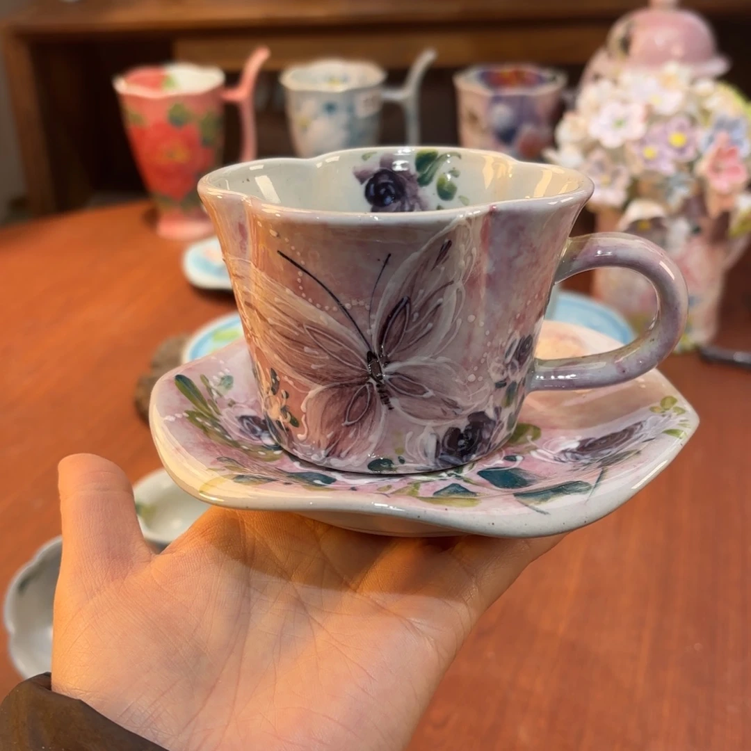 瓷片景德镇手绘高温釉下彩陶瓷茶具