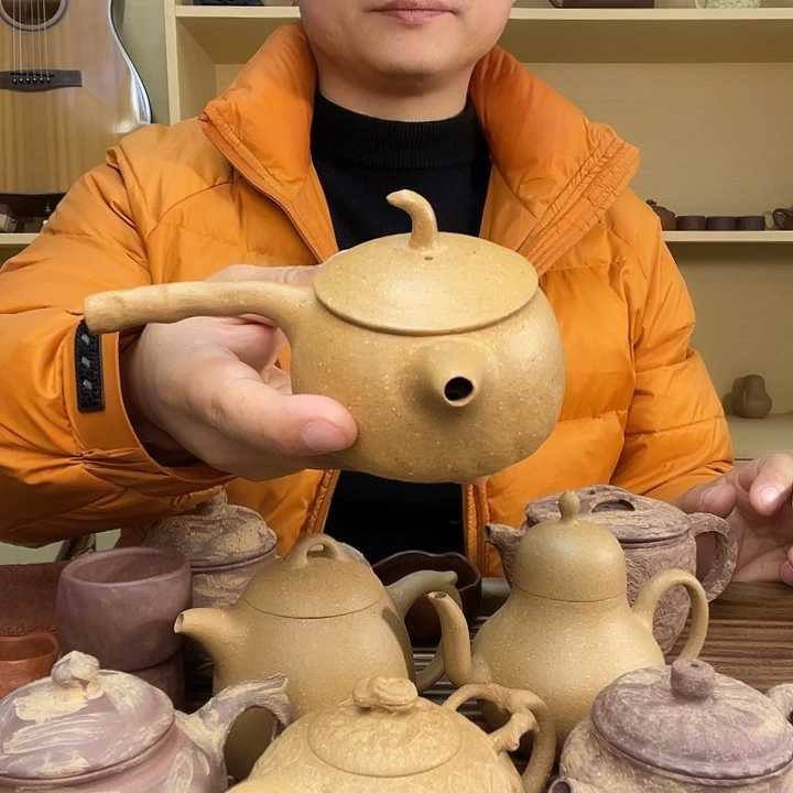 手工紫砂壶黄段180cc孤品