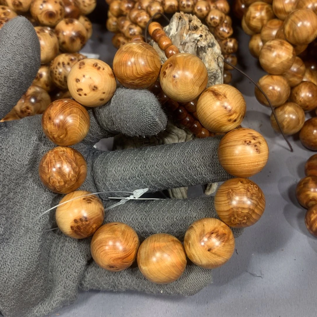 木质类111太行崖柏2.0火焰纹榴花手串