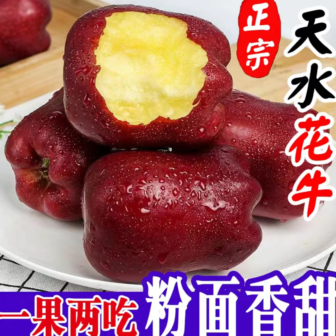 甘肃天水花牛红富士黄元帅苹果脆粉两吃/高山苹果