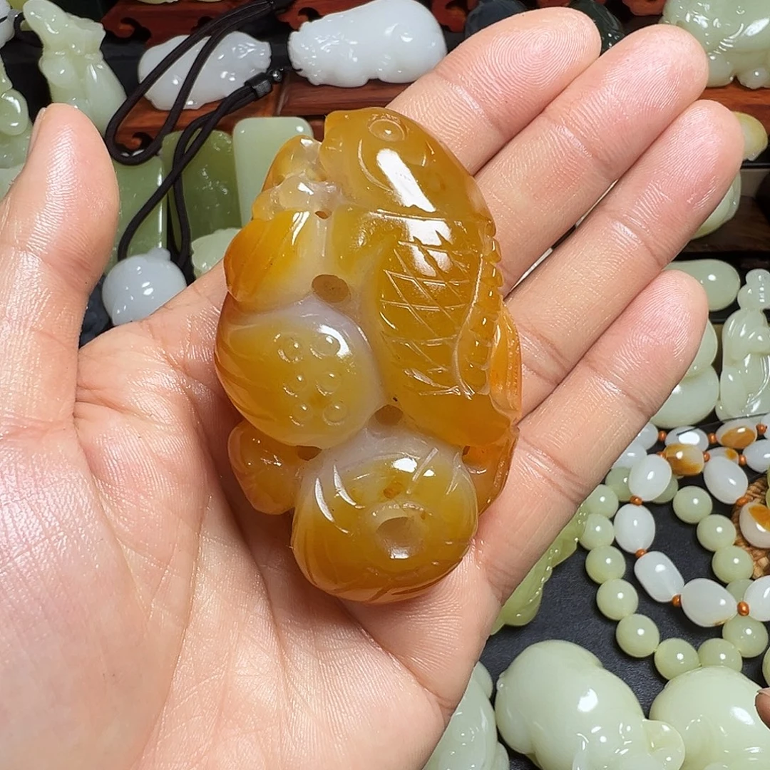 玛瑙/玉髓未镶嵌手把精品