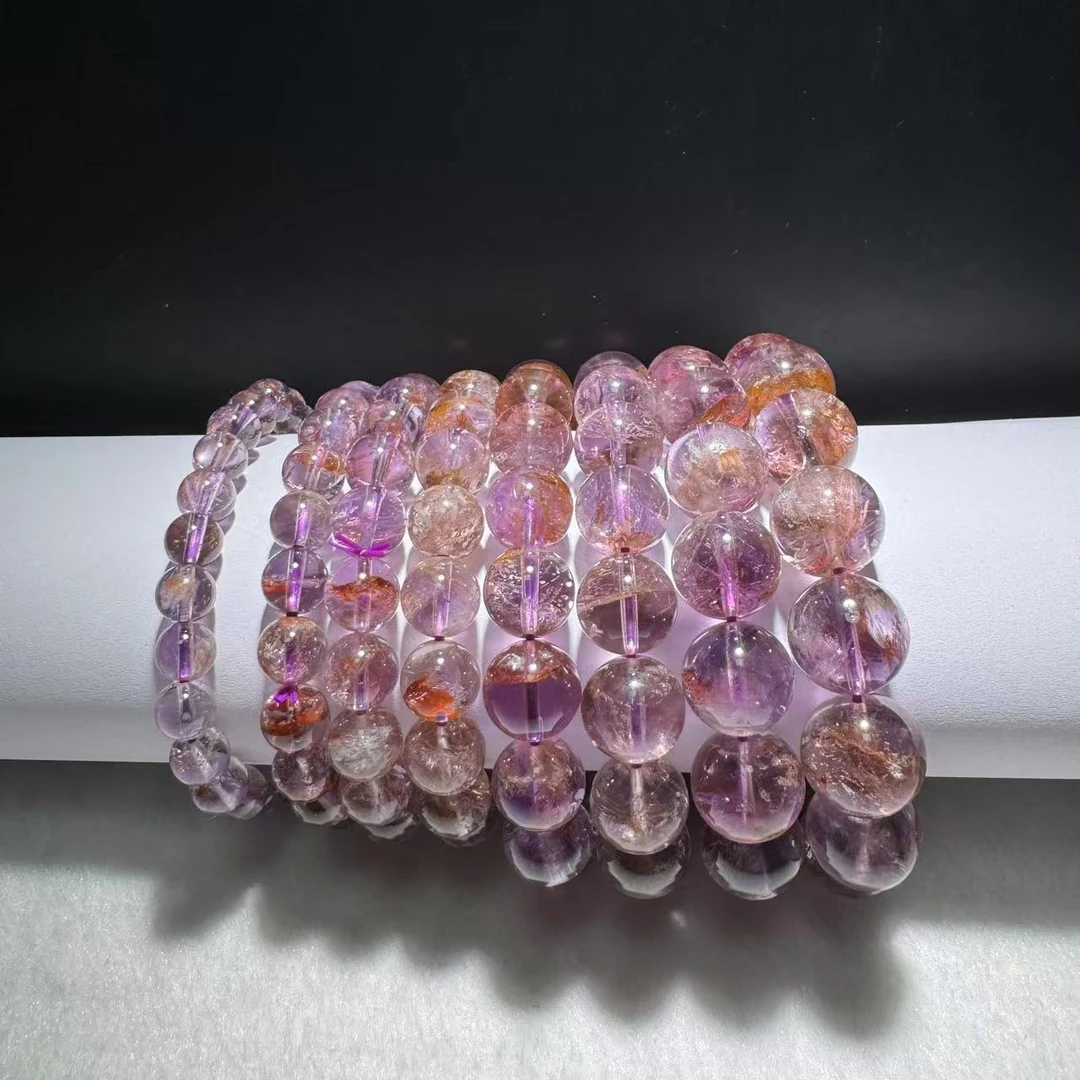 [云上水晶] 天然净体九紫离火紫幽灵手串 Z143 多样性发其一