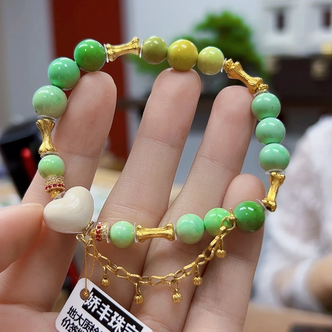 绿松石珠宝奇石18K金镶嵌糖*糖