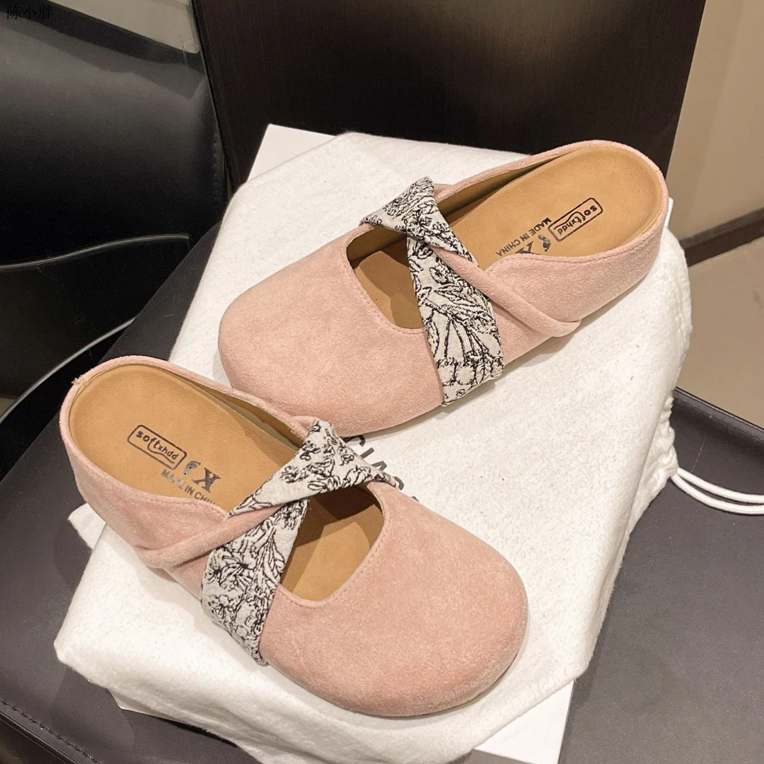 【店铺热销】内增高5CM松果勃肯鞋女2025春夏季复古厚底一脚蹬外