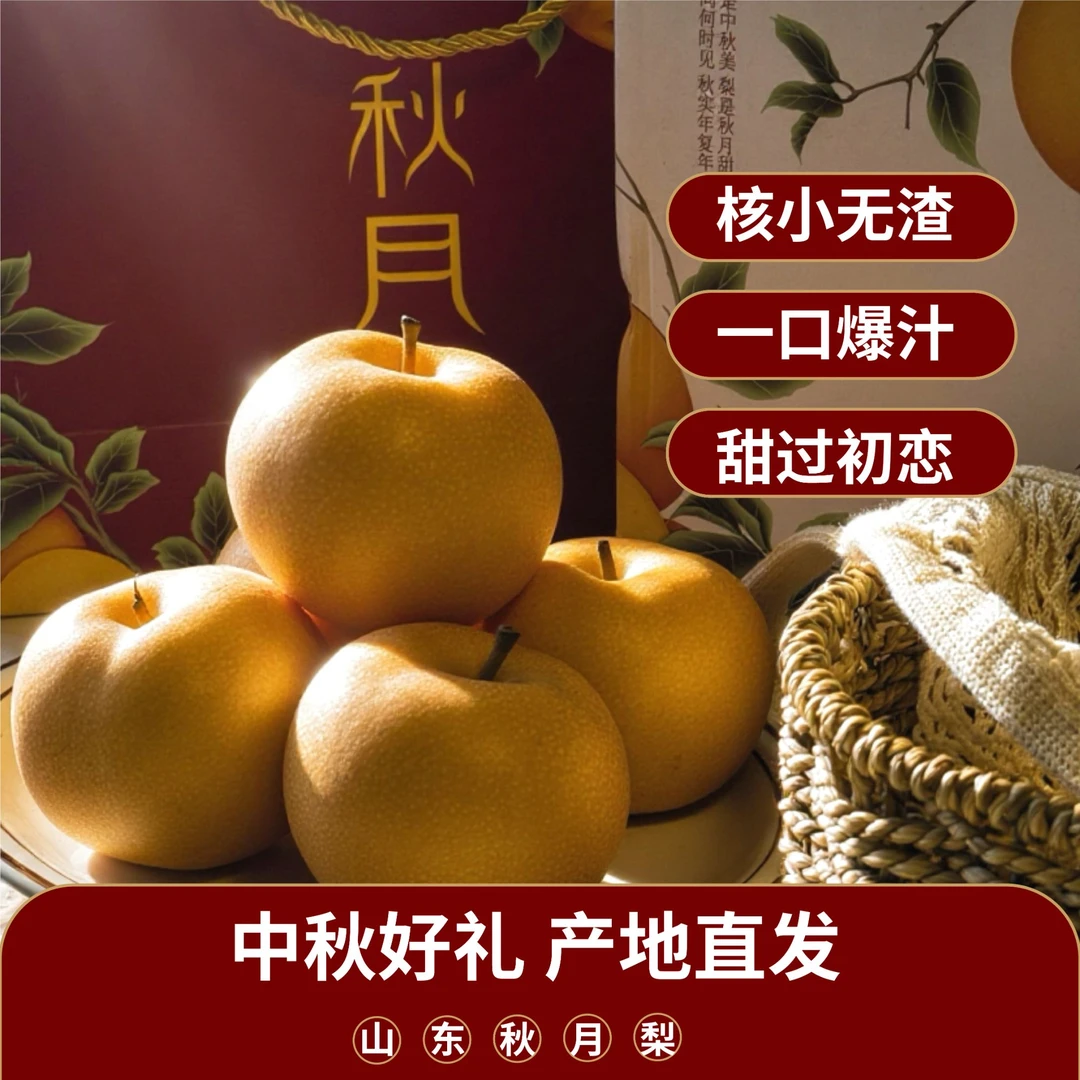 新鲜采摘山东秋月梨冰糖梨产地直销新鲜水果