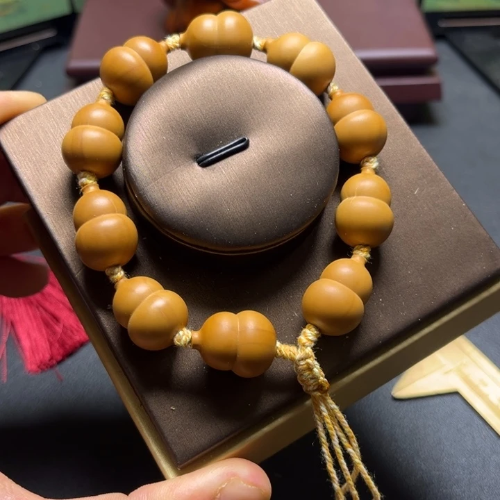 白***白橄榄核手串/手链橄榄核雕葫芦