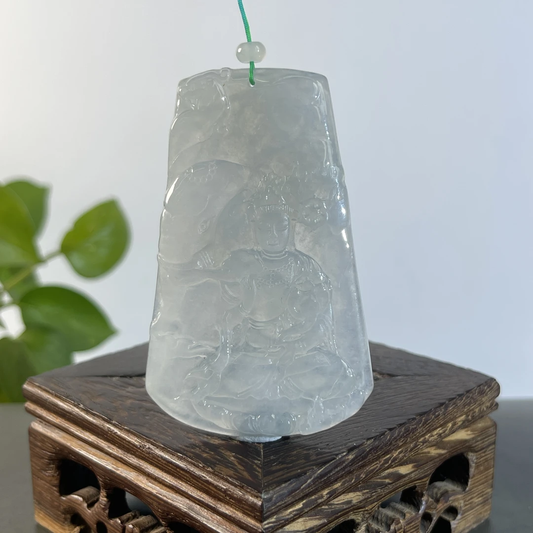 JYW01-127  天然缅甸A货翡翠  普贤