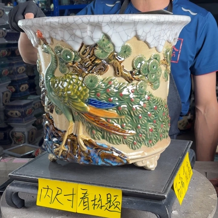 一风堂石湾花盆 内27*25编号099