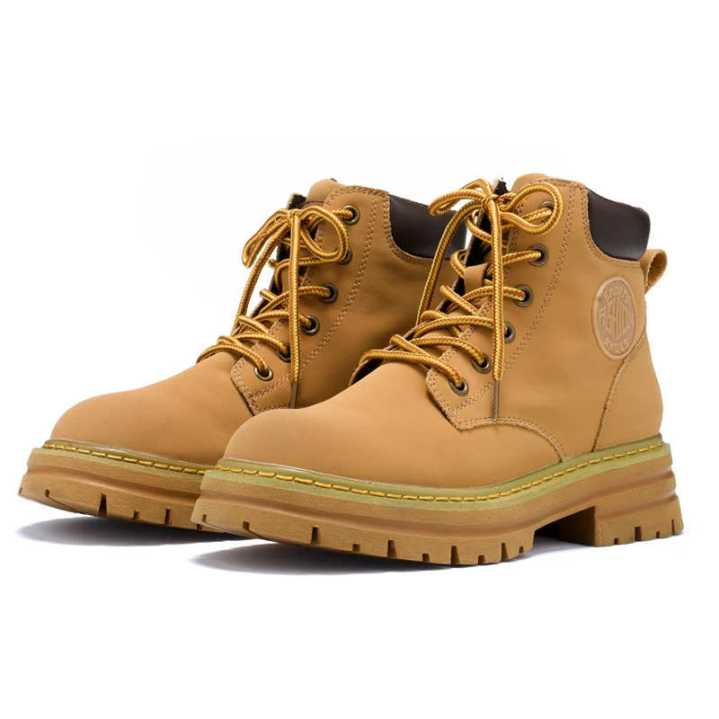 qbqa官方正品高级感男女运动鞋2025冬季复古情侣马丁靴增高鞋休闲