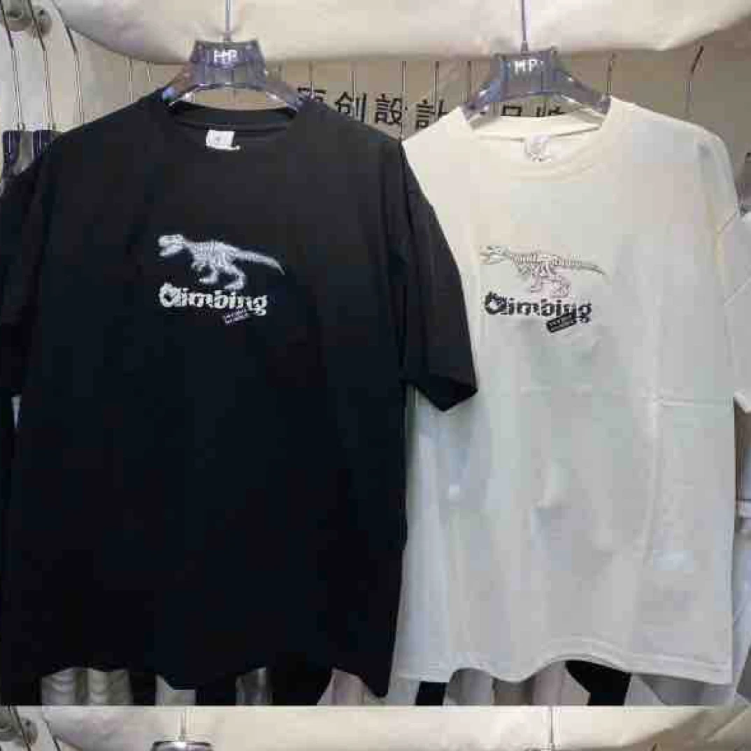 夏季T恤休闲圆领宽松型印花男装宽松免烫韩版短袖6376