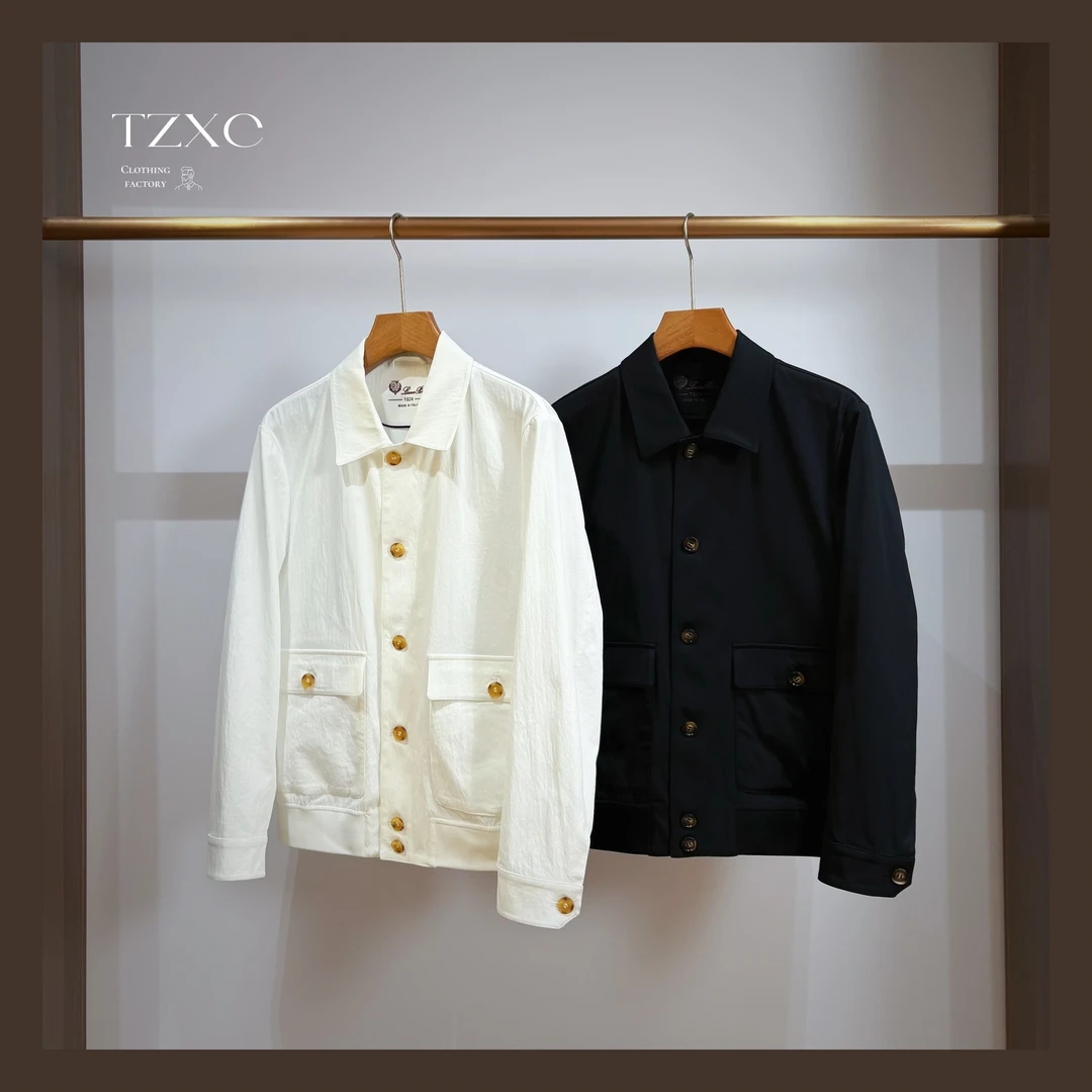 【25059-H】 高奢男装 2025早春简约老钱风格休闲猎装夹克