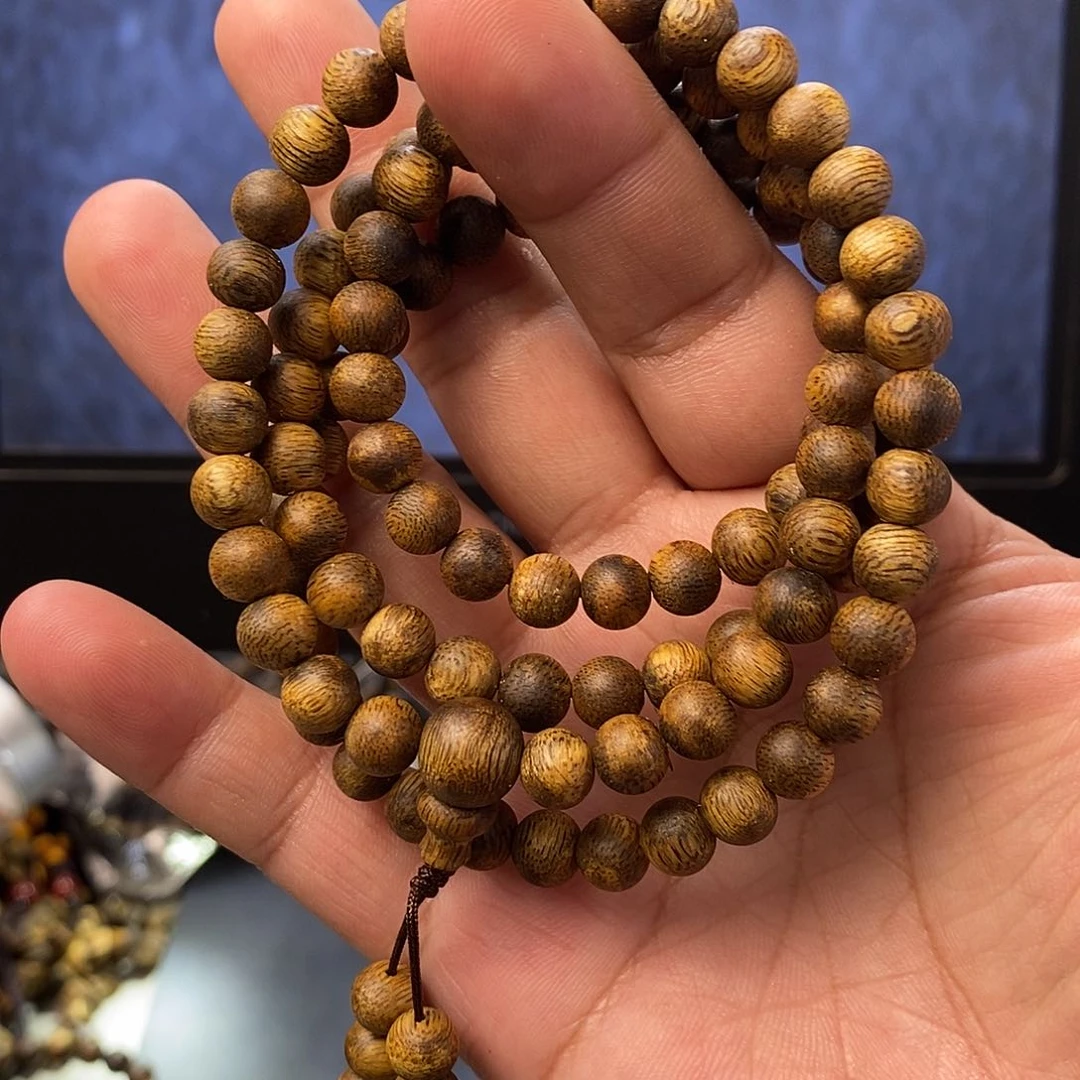 沉香手串圆珠07多圈18克多样性发一