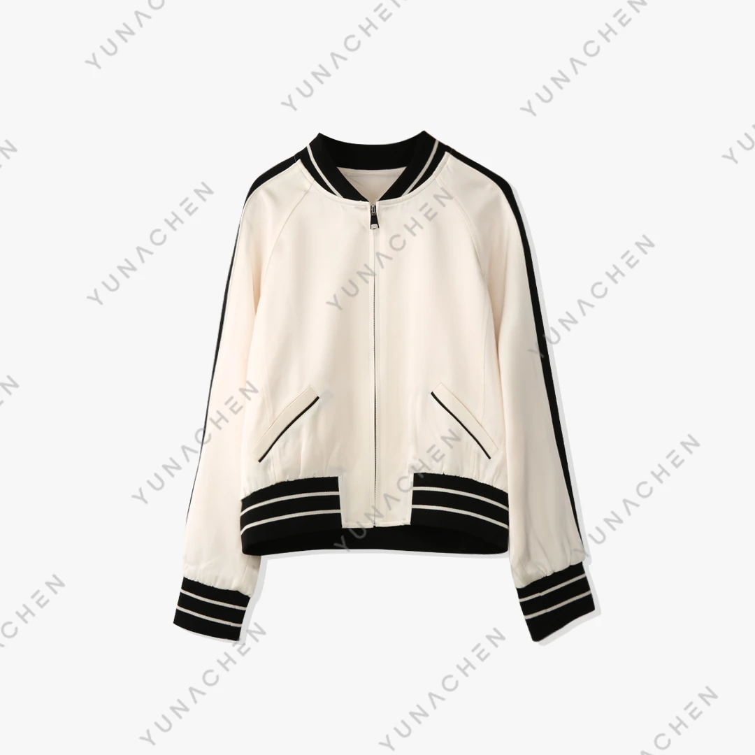 【倚月】 B29时尚气质轻奢休闲百搭棒球服梭织外套369-1581