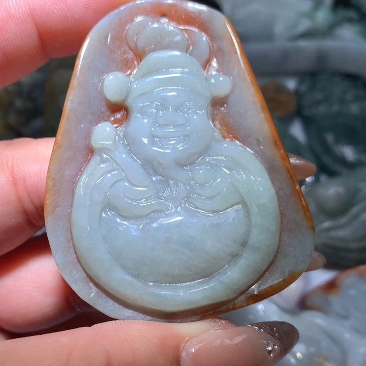 翡翠未镶嵌颈饰保真天然A货翡翠