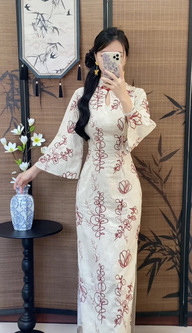 予溪自制【浮梦半生】国风新中式修身收腰显瘦复古高级感旗袍连衣裙