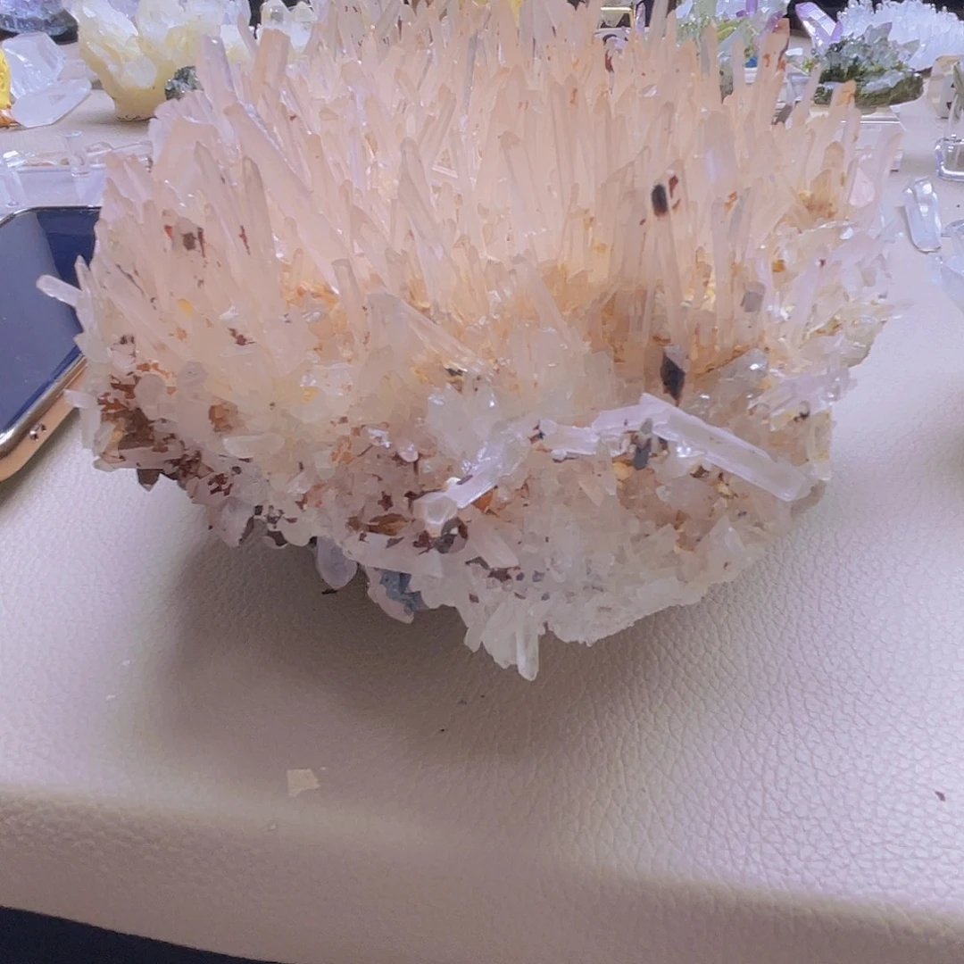 懒***洋石材粉晶簇