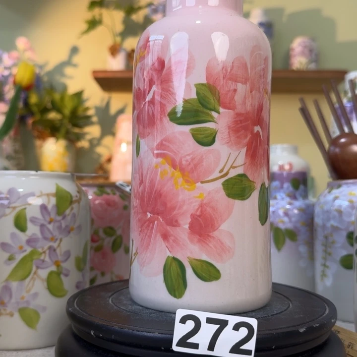 摆件景德镇手绘陶瓷花瓶摆件无孔