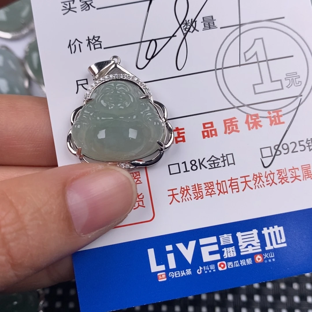 翡翠银S925镶嵌颈饰