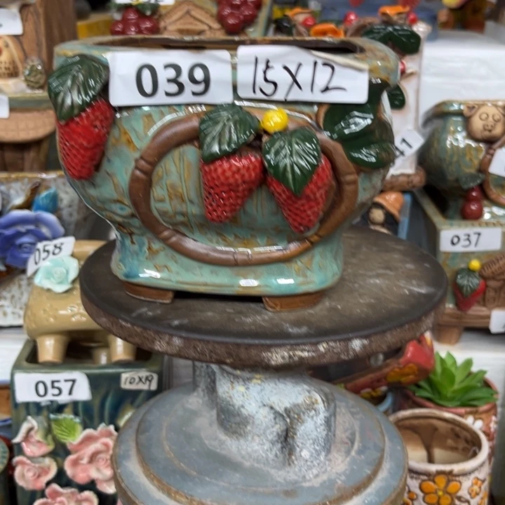 紫砂花盆粗陶材质多肉花盆