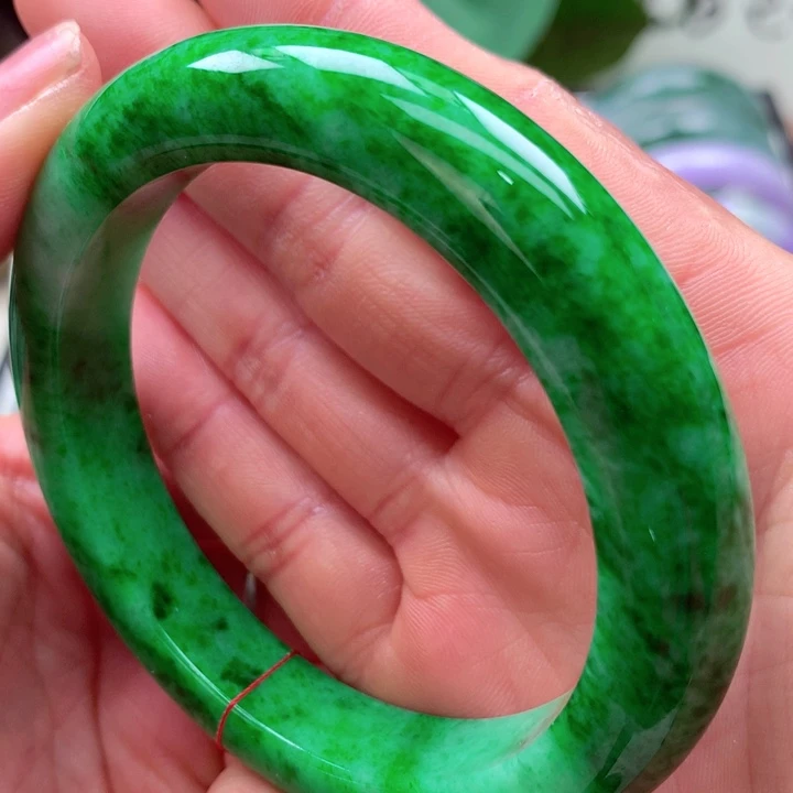 翡翠未镶嵌手镯天然翡翠手镯60.5