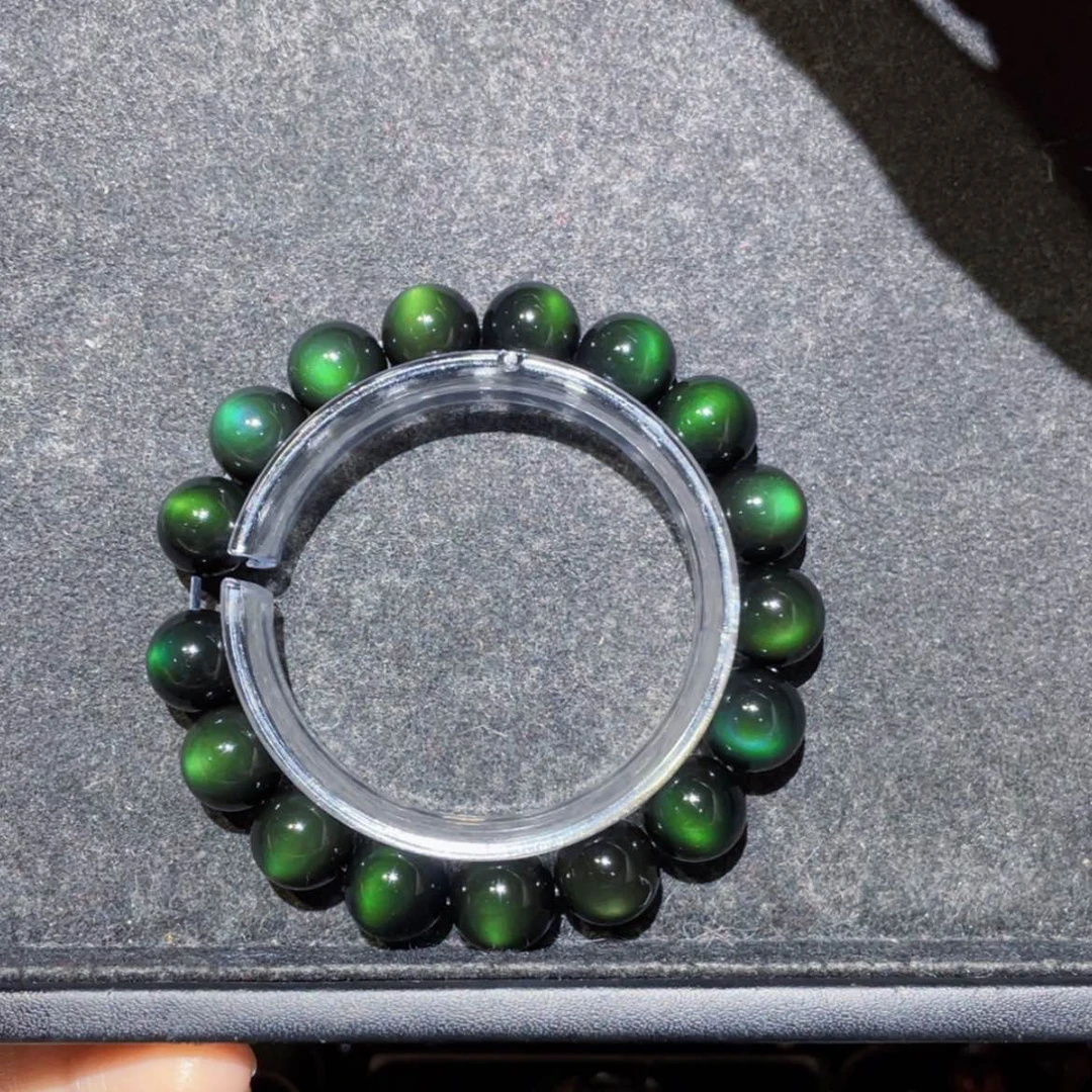 【闪购商品】黑曜岩手链未镶嵌平*心