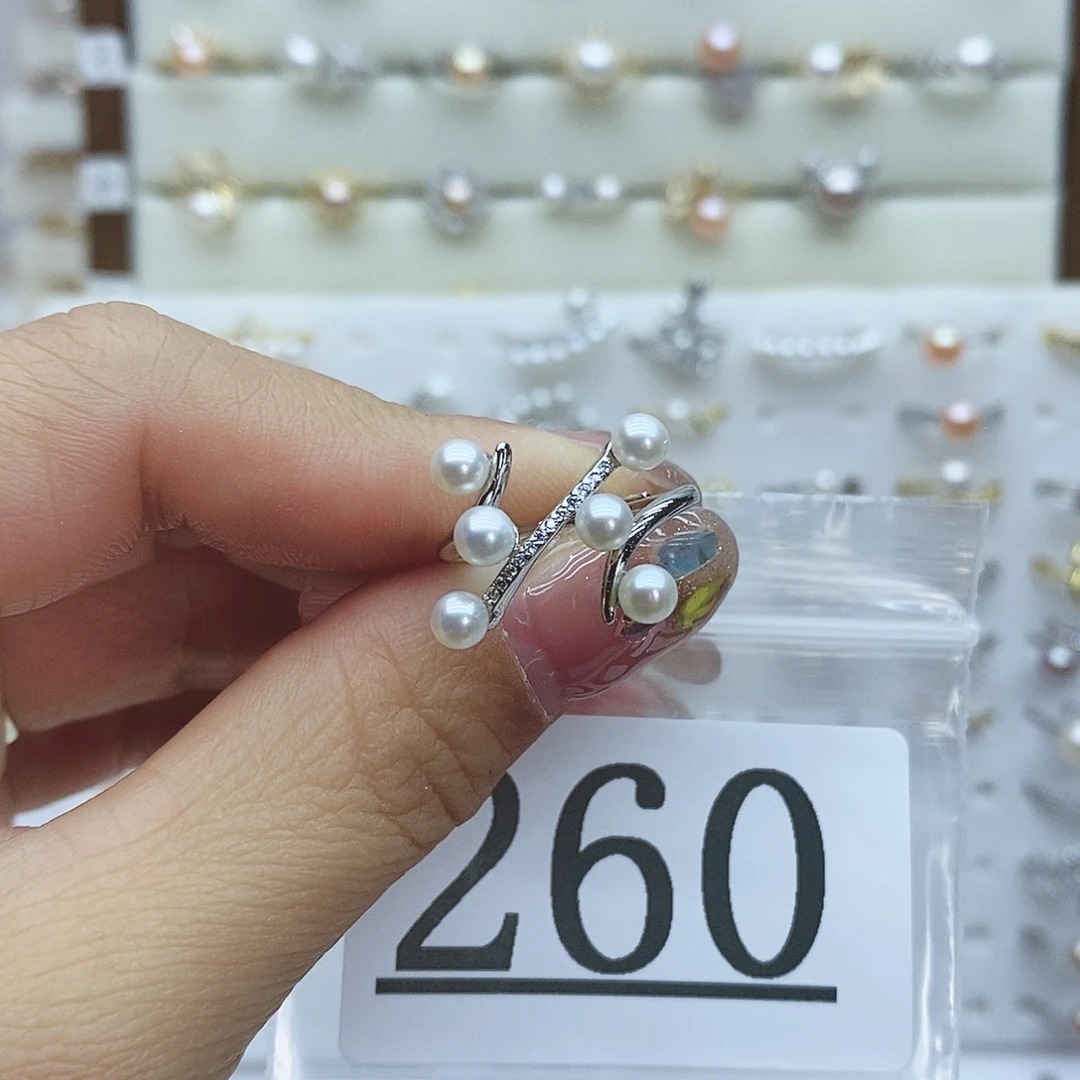 淡水珍珠戒指银S925镶嵌M****?260