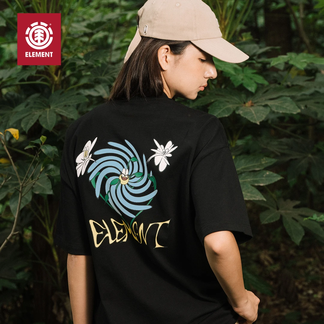 美国ELEMENT滑板短袖街潮运动美潮男女圆领T恤纯棉重磅夏印花休闲