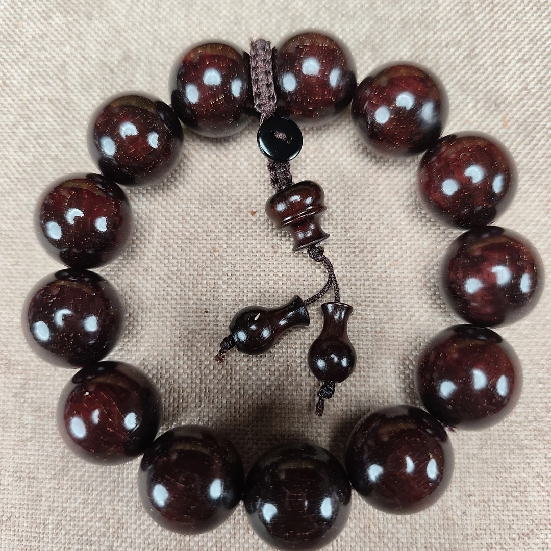 【芸奇】印度小叶紫檀360度满星1.8单圈文玩手串