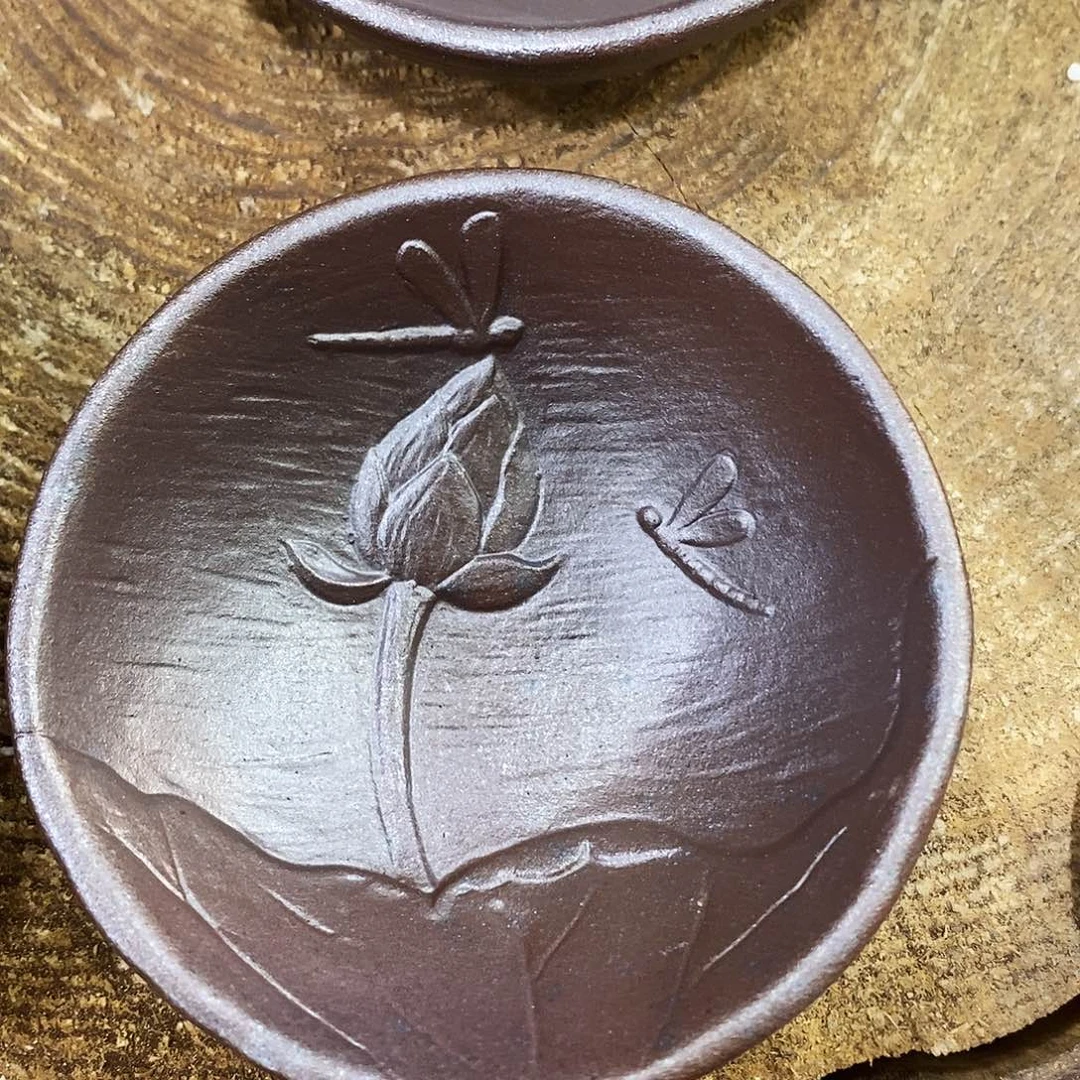 粗陶柴烧志野茶器