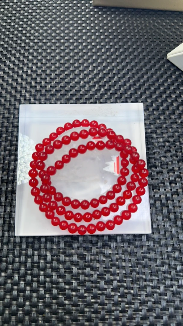 高冰红6mm多圈手串发一条H09